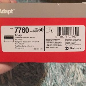 Adhesive removal wipes (ostomy supplies)